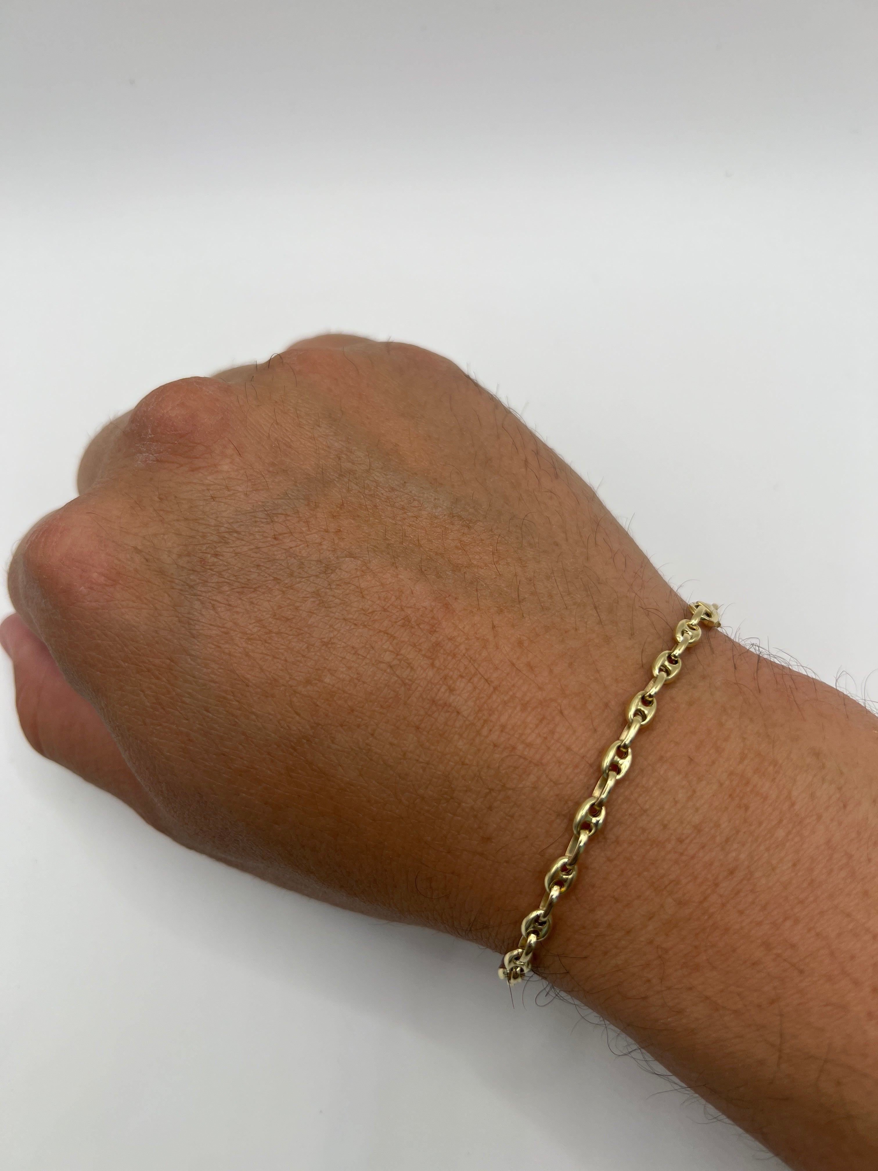 10K Yellow Gold GG Bracelet 7.5" – 4mm Classic Link Bracelet