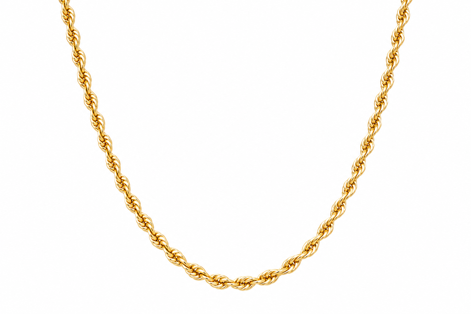 10K Yellow Gold Hollow Rope Chain – 3mm “16”