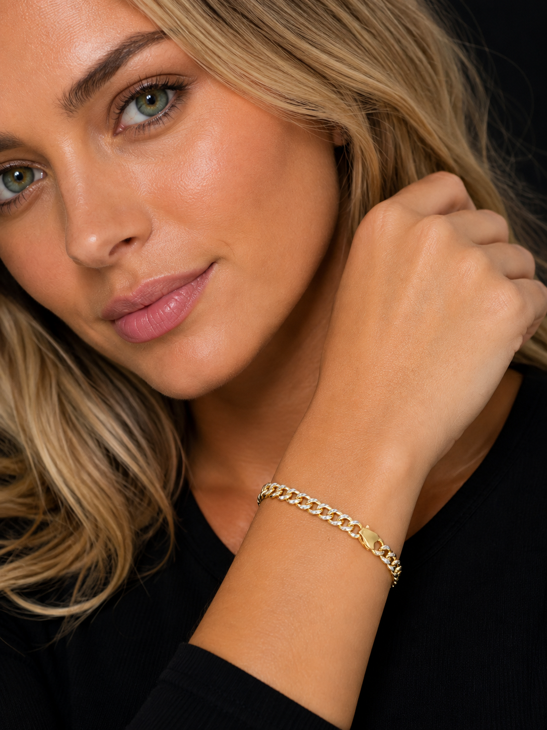 10K Yellow Gold Diamond-Cut Cuban Link Bracelet – 3.5mm – 7 Inch