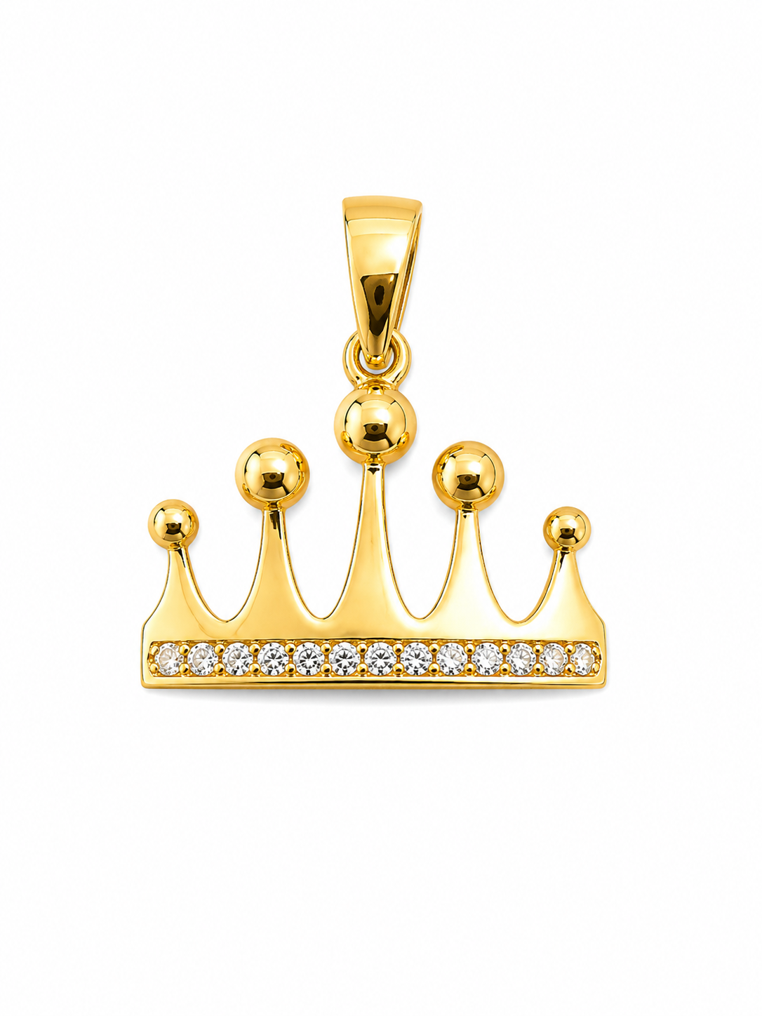 10K Yellow Gold Crown Pendant