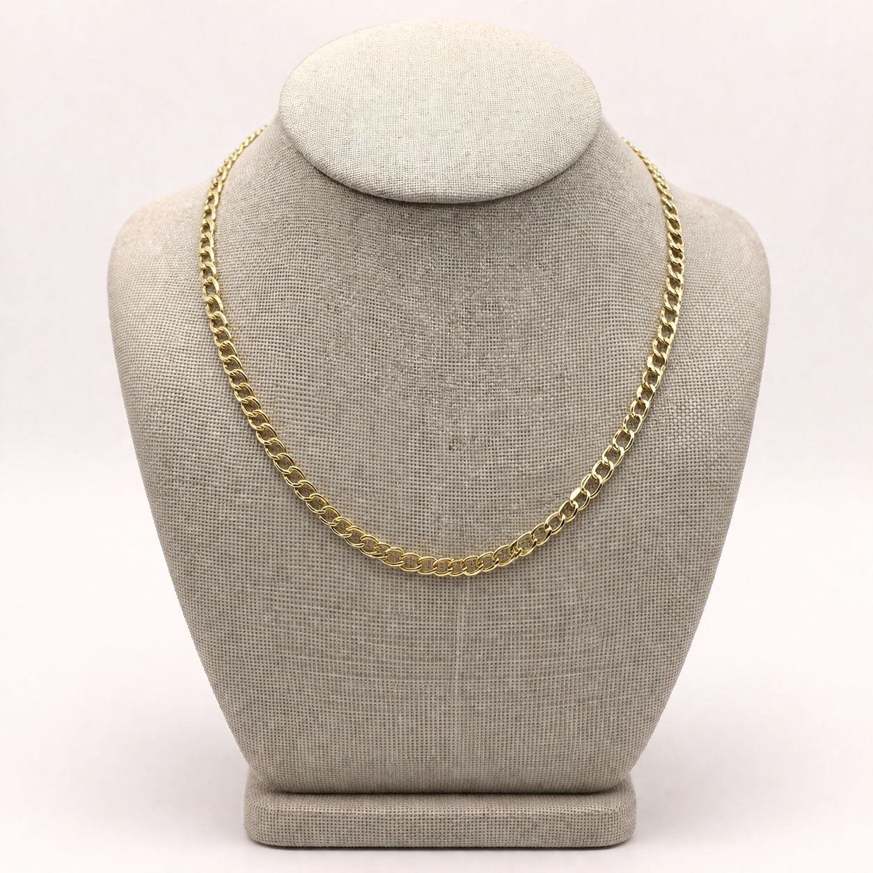 10K Yellow Gold Cuban Chain 18" – 4.4mm Bold Link Necklace