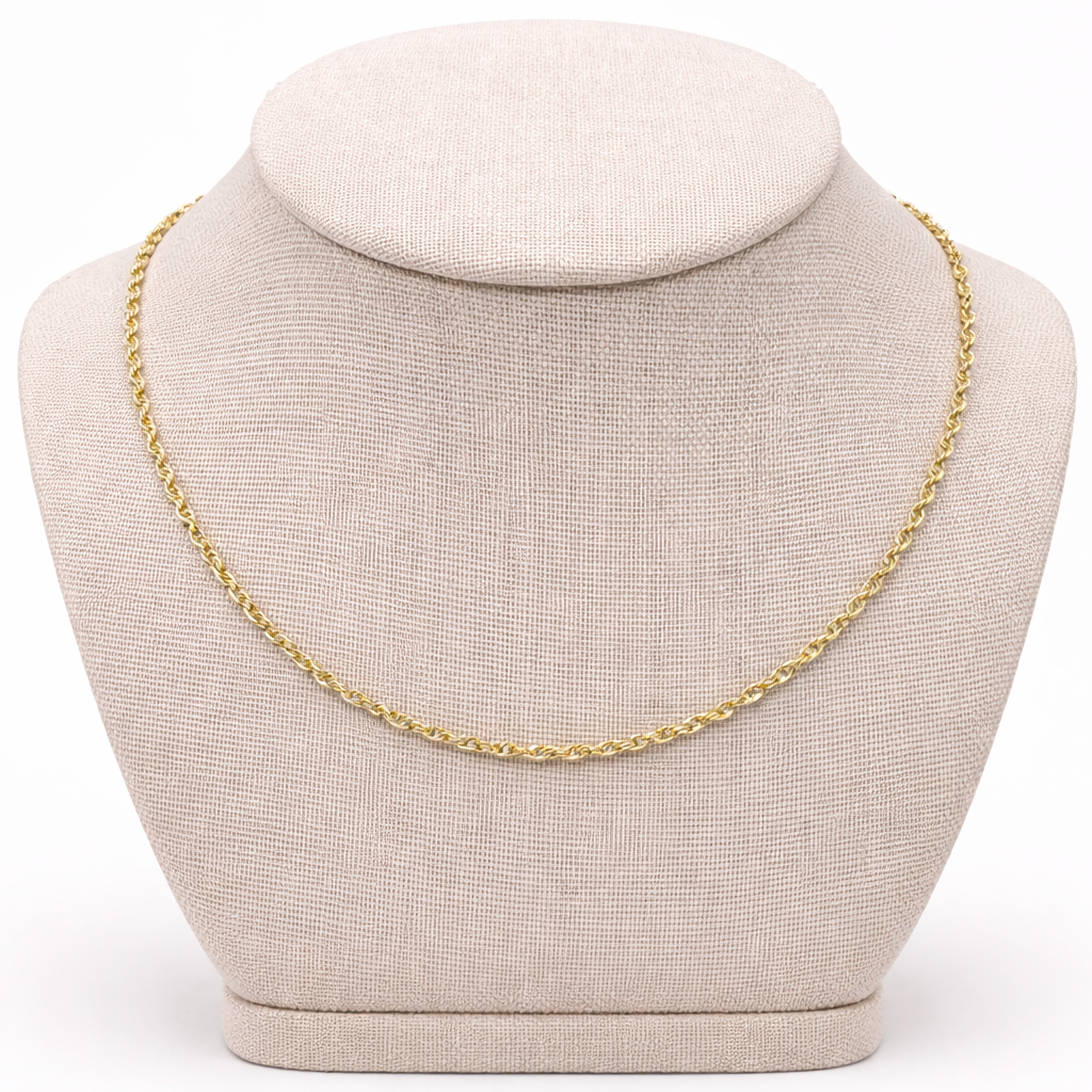10K Yellow Gold Milano Chain 18" – 2mm Elegant Link Necklace