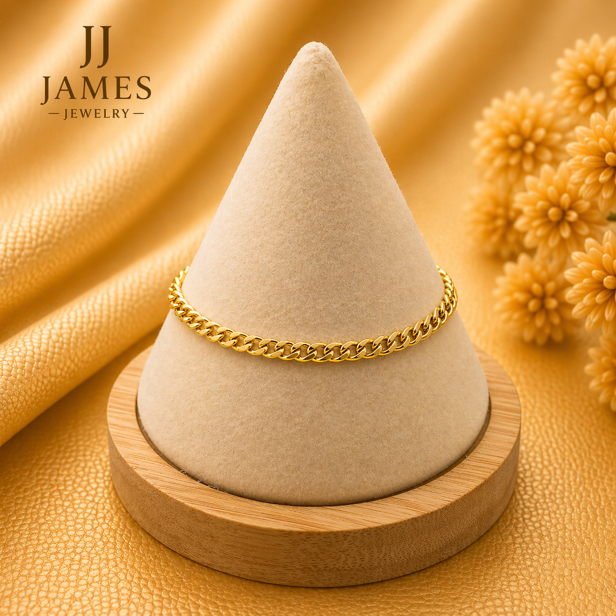 10K Yellow Gold Bracelet 7" – 3.3mm Classic Link Bracelet