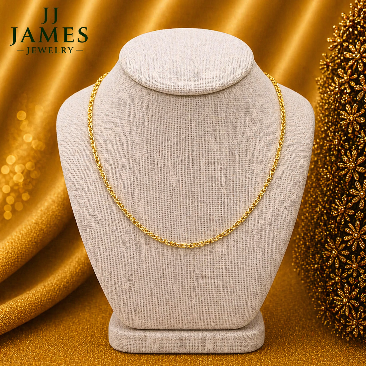 10K Yellow Gold Milano Chain 18" – 2mm Elegant Link Necklace
