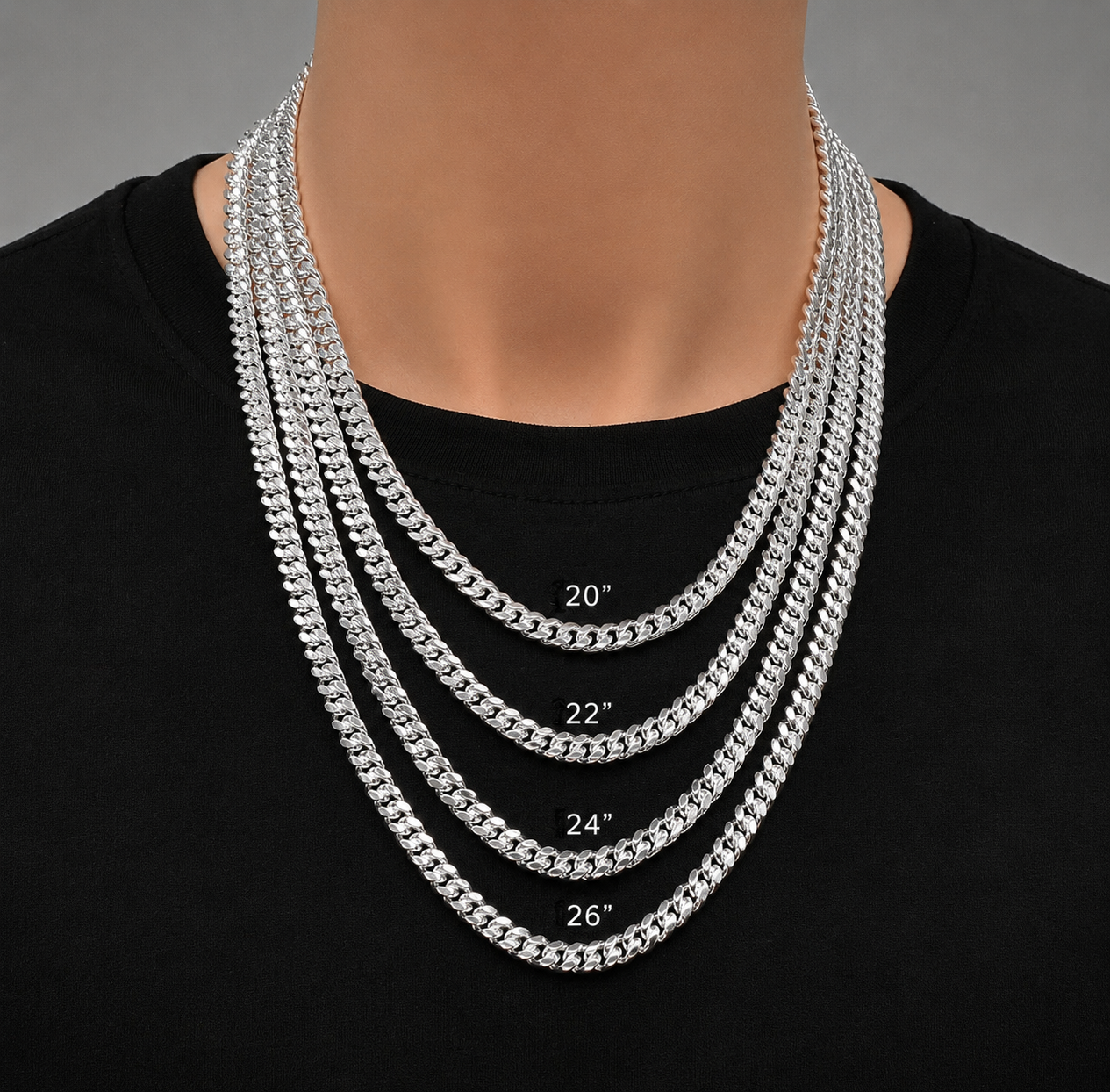 925 Sterling Silver Miami Cuban Link Chain – 3mm 16 Inch Classic Cuban Necklace