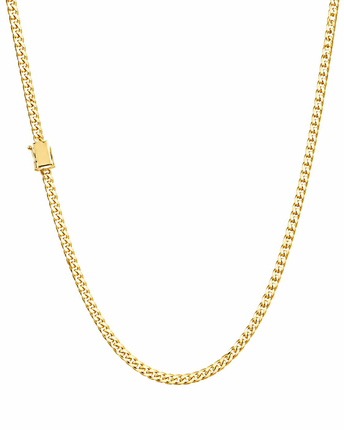 10K Yellow Gold Solid Miami Cuban Link Chain – 3mm, 24 Inch
