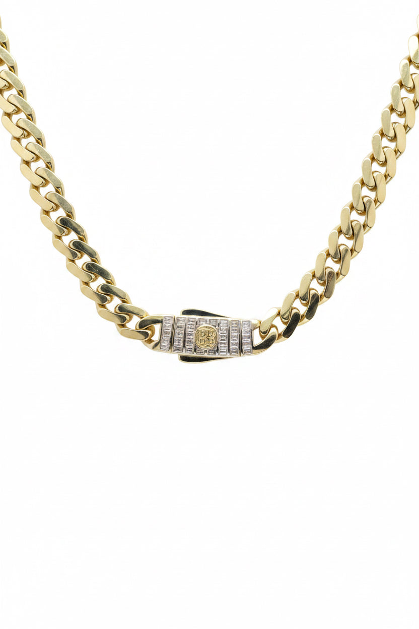 10K Yellow Gold Monaco/Italo Chain 22” – 6mm Classic Twisted Necklace Jewelry
