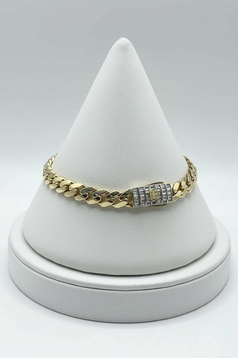 10K Yellow Gold Monaco/Italo bracelet 7.5” – 7mm Classic Twisted bracelet Jewelry