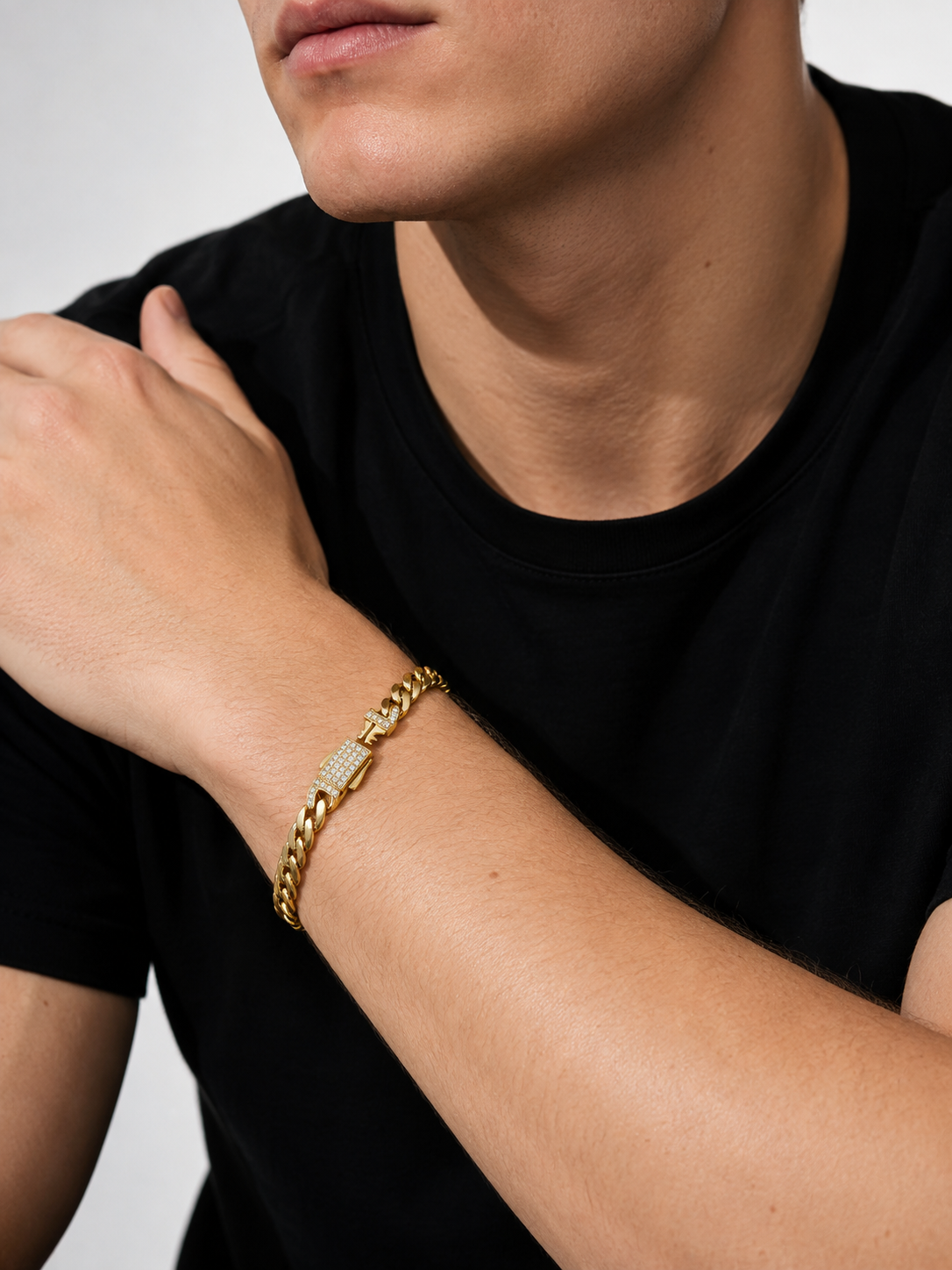 10K Yellow Gold Monaco Italiano Bracelet 5mm “7.5”