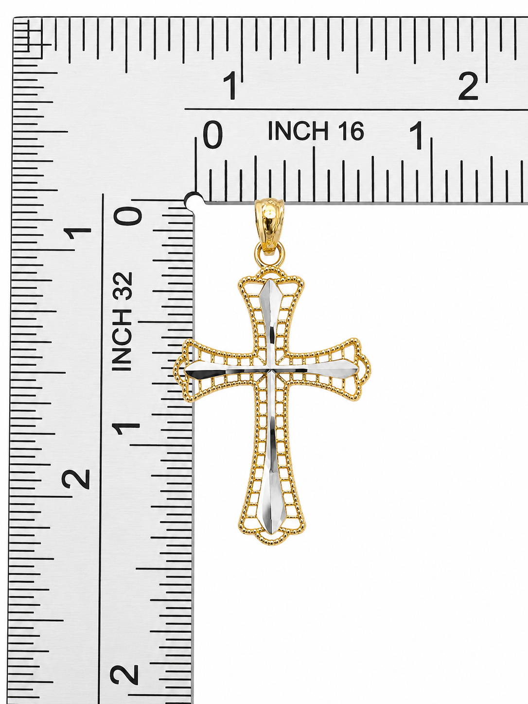 10K Yellow Gold Cross Pendant – Classic Faith Religious Necklace Charm