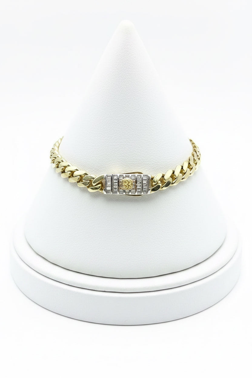 10K Yellow Gold Monaco/Italo bracelet 7” – 6mm Classic Twisted bracelet Jewelry