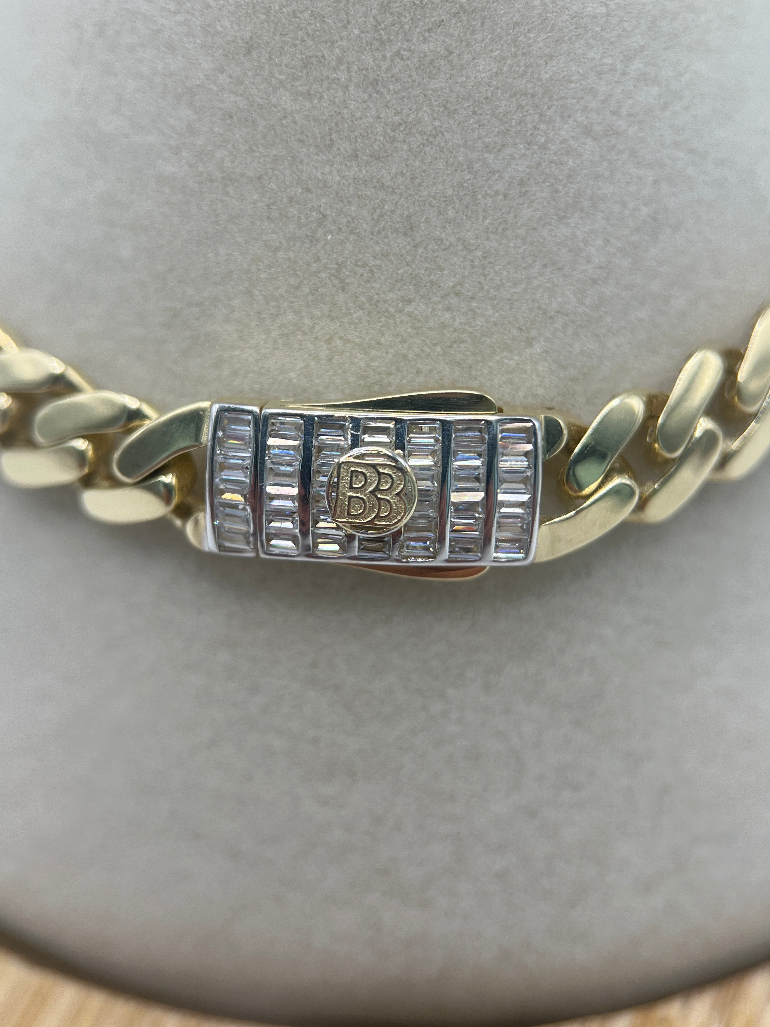 10K Yellow Gold Monaco/Italo Chain 7.5” – 7mm Classic Twisted Necklace Jewelry