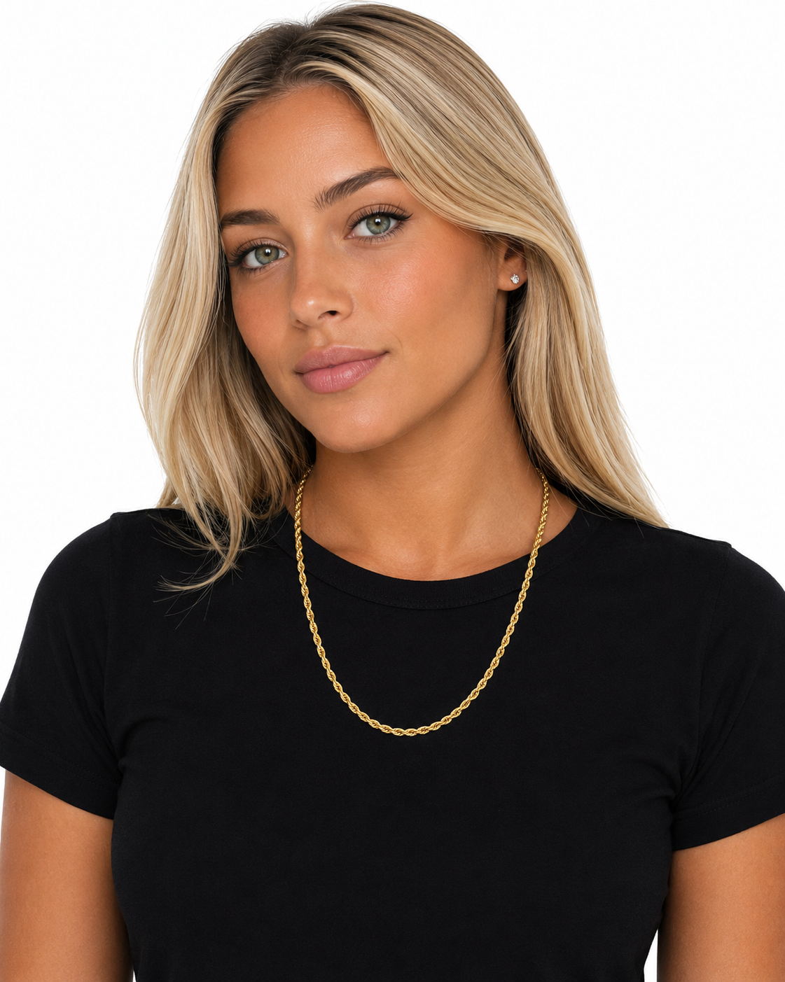 10K Yellow Gold Hollow Rope Chain 20" – 3mm Classic Twisted Necklace