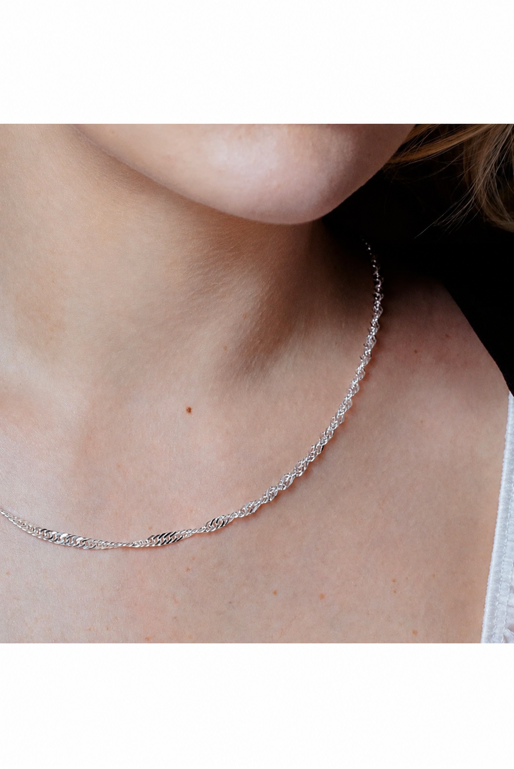 925 Sterling Silver Singapore Chain – 2mm 20 Inch High Polish Necklace