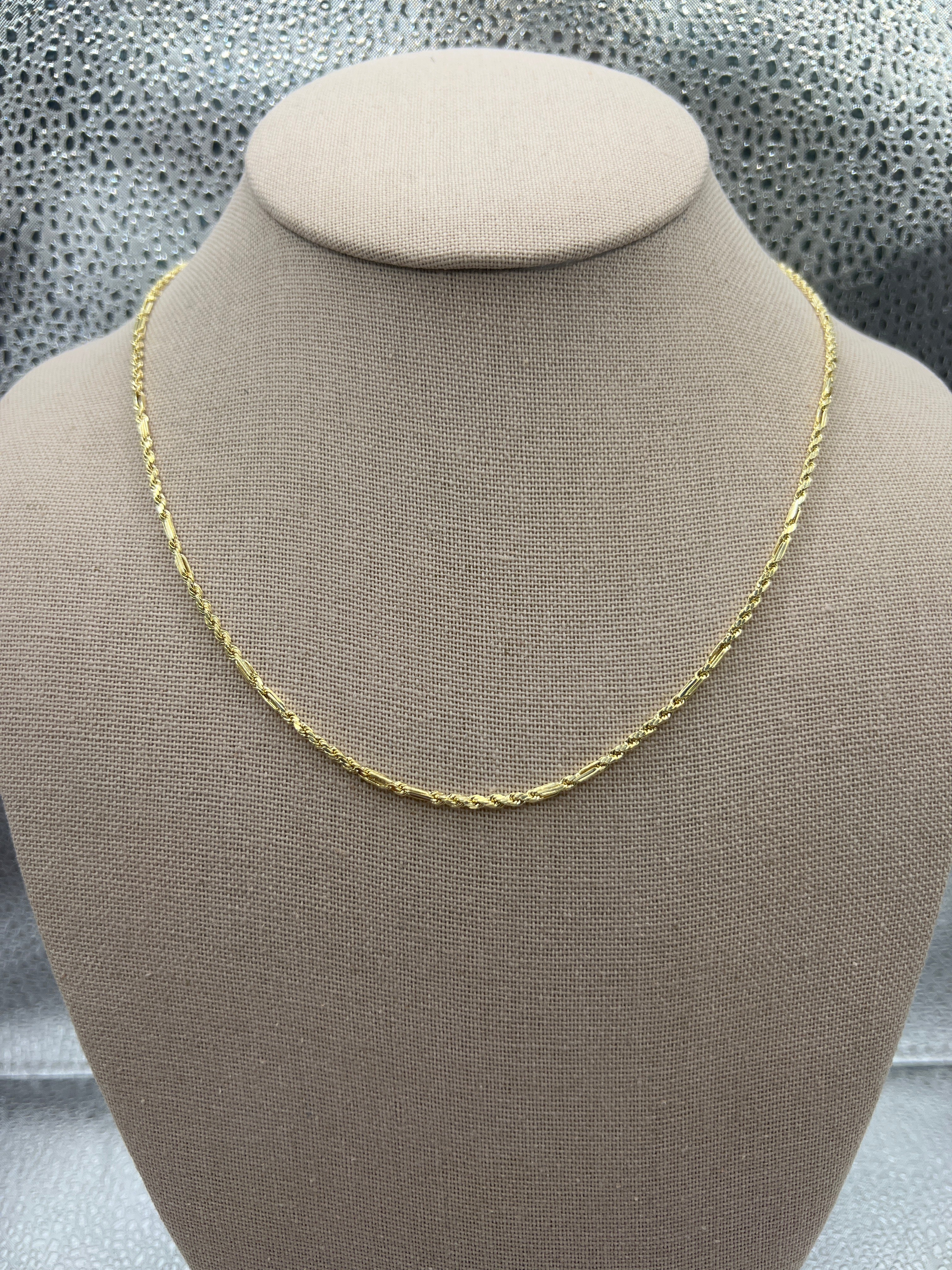 10K Yellow Gold Milano Chain 18" – 2mm Elegant Link Necklace