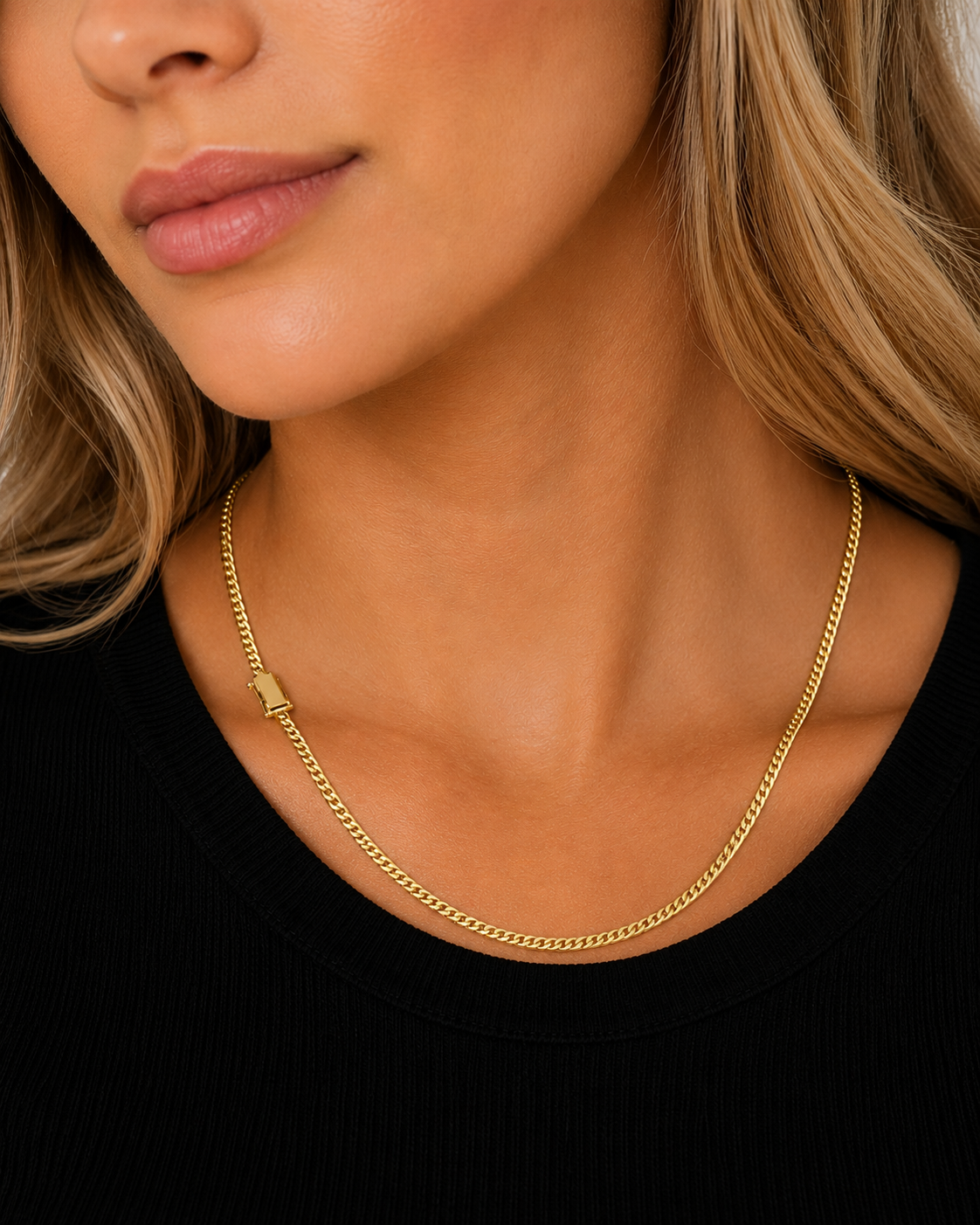 10K Yellow Gold Solid Miami Cuban Link Chain – 3mm, 18 Inch