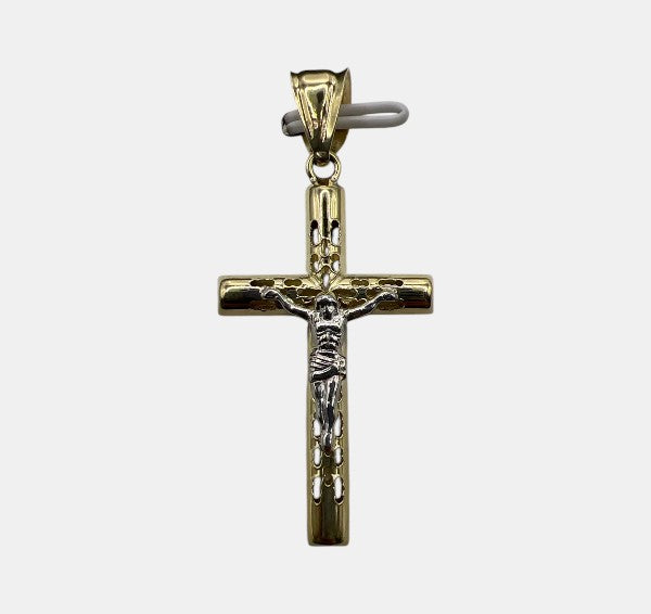 10K Yellow Gold Cross Pendant – Classic Religious Faith Necklace Charm