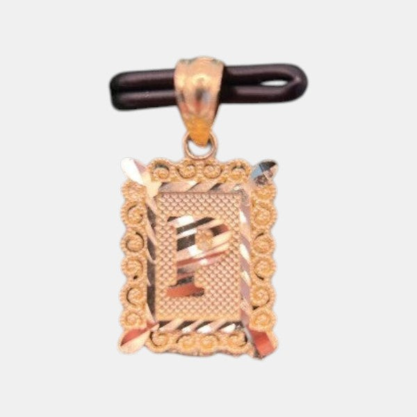 10K Yellow Gold Initial P Pendant – Personalized Letter Necklace Charm