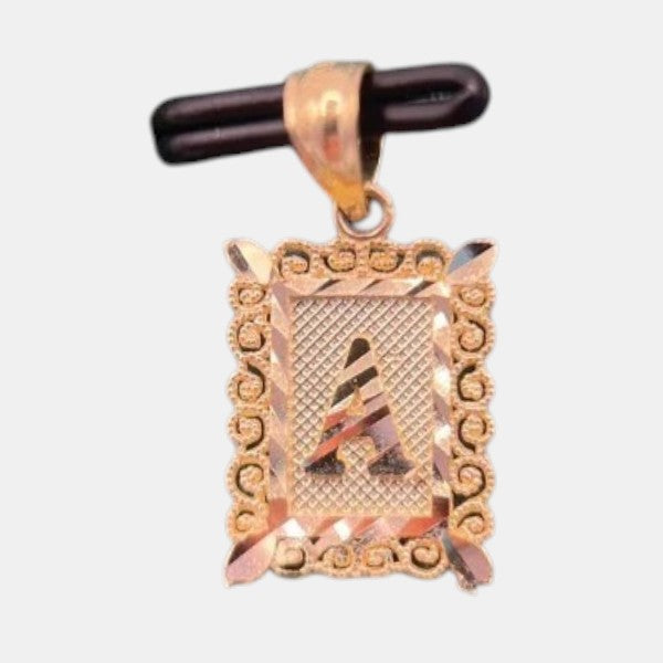 10K Yellow Gold Initial A Pendant – Personalized Letter Necklace Charm