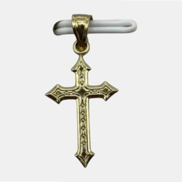 10K Yellow Gold Cross Pendant – Classic Religious Gold Necklace Charm