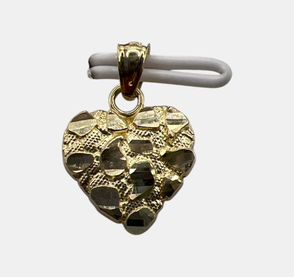 10K Yellow Gold Heart Pendant – Classic Elegant Love Charm Necklace