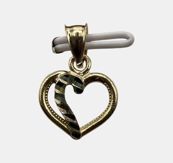 10K Yellow Gold Heart Pendant – Classic Elegant Love Charm Necklace