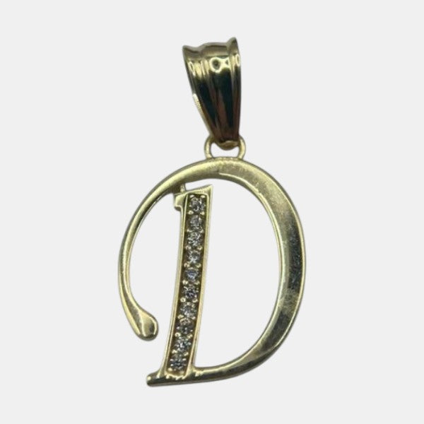 10K Yellow Gold Initial D Pendant – Personalized Letter Necklace Charm