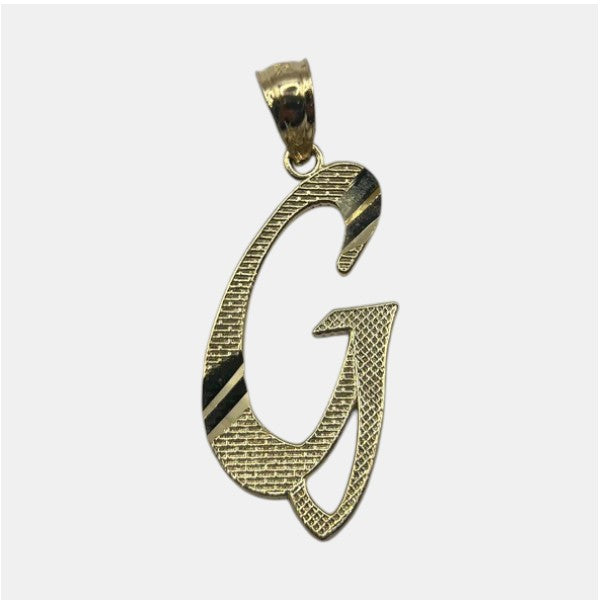 14K Yellow Gold Initial G Pendant – Personalized Letter Gold Necklace Charm