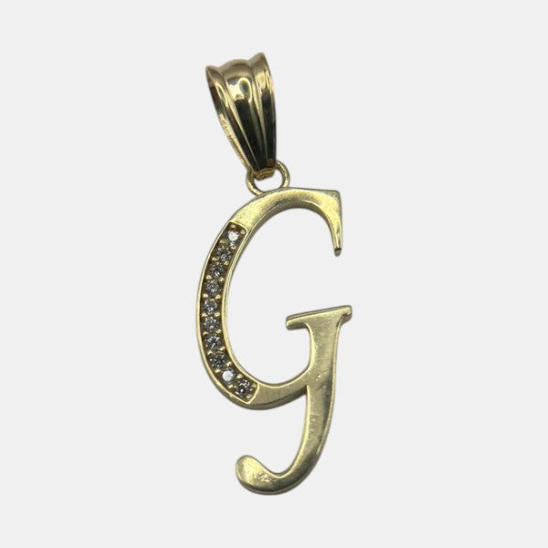 10K Yellow Gold Initial G Pendant – Personalized Letter Necklace Charm
