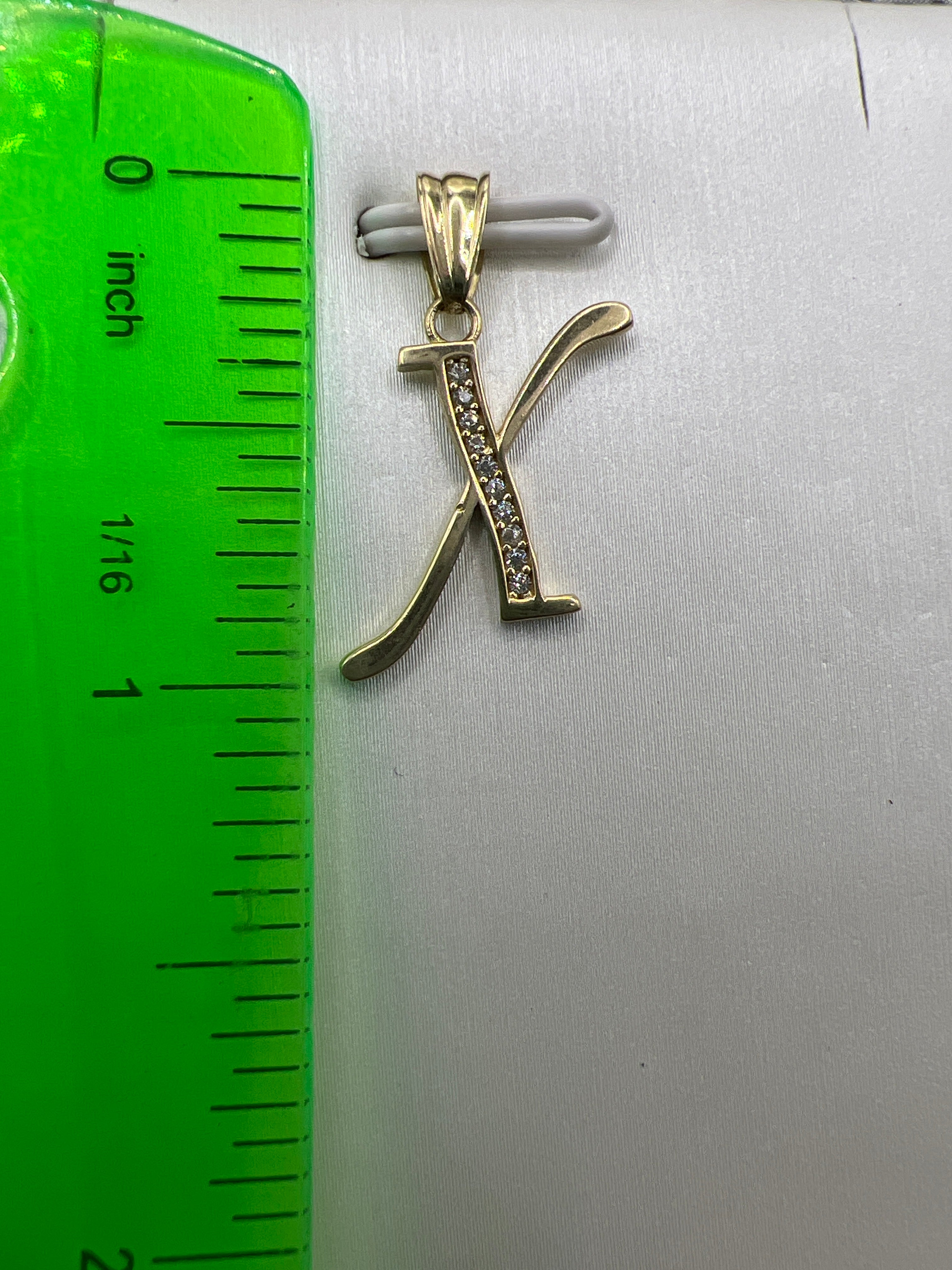 10K Yellow Gold Initial X Pendant – Personalized Letter Necklace Charm