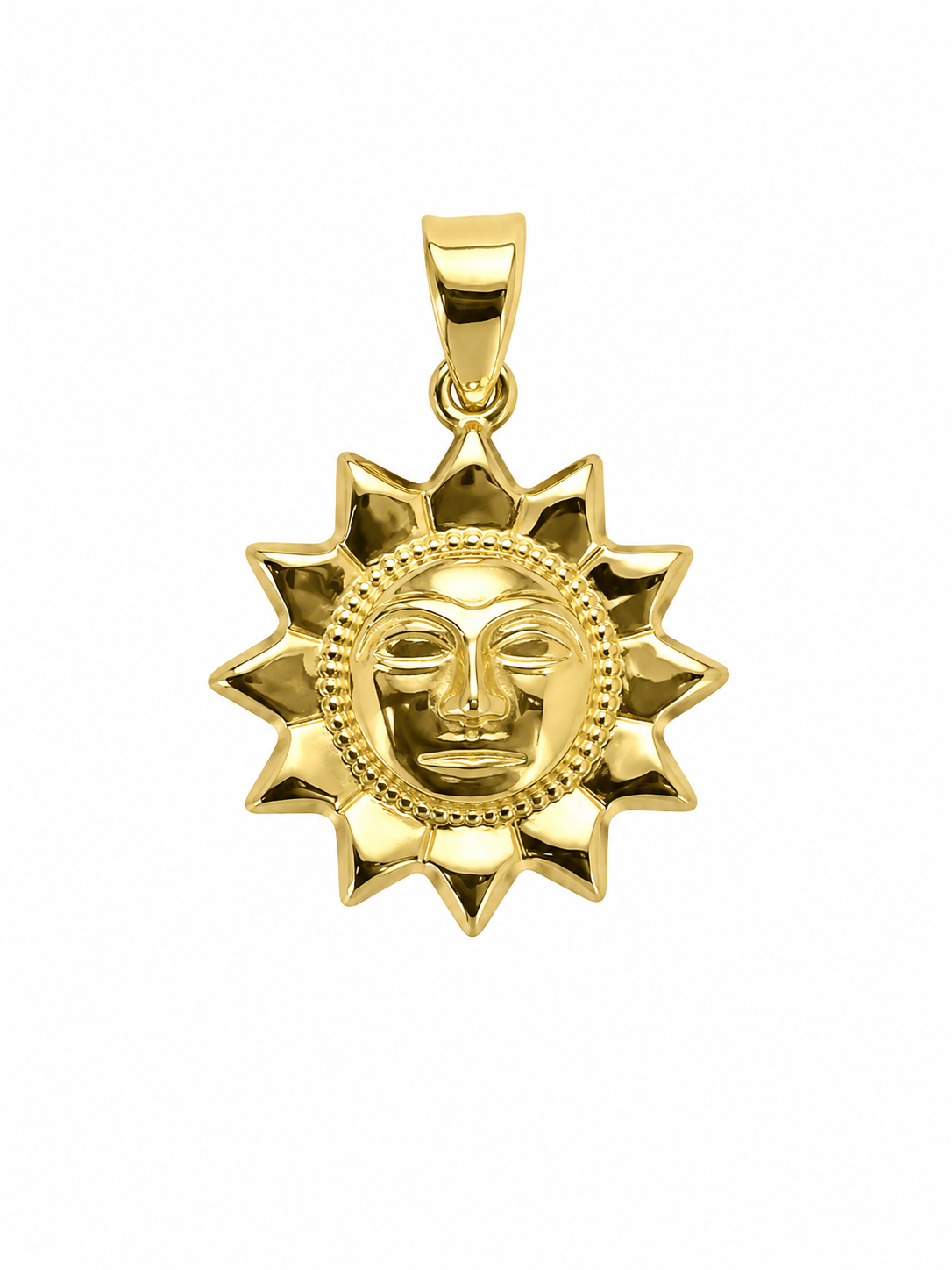 10K Yellow Gold Sun Pendant