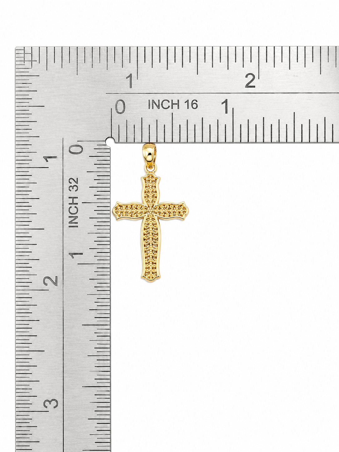 10K Yellow Gold Cross Pendant – Classic Faith Religious Necklace Charm
