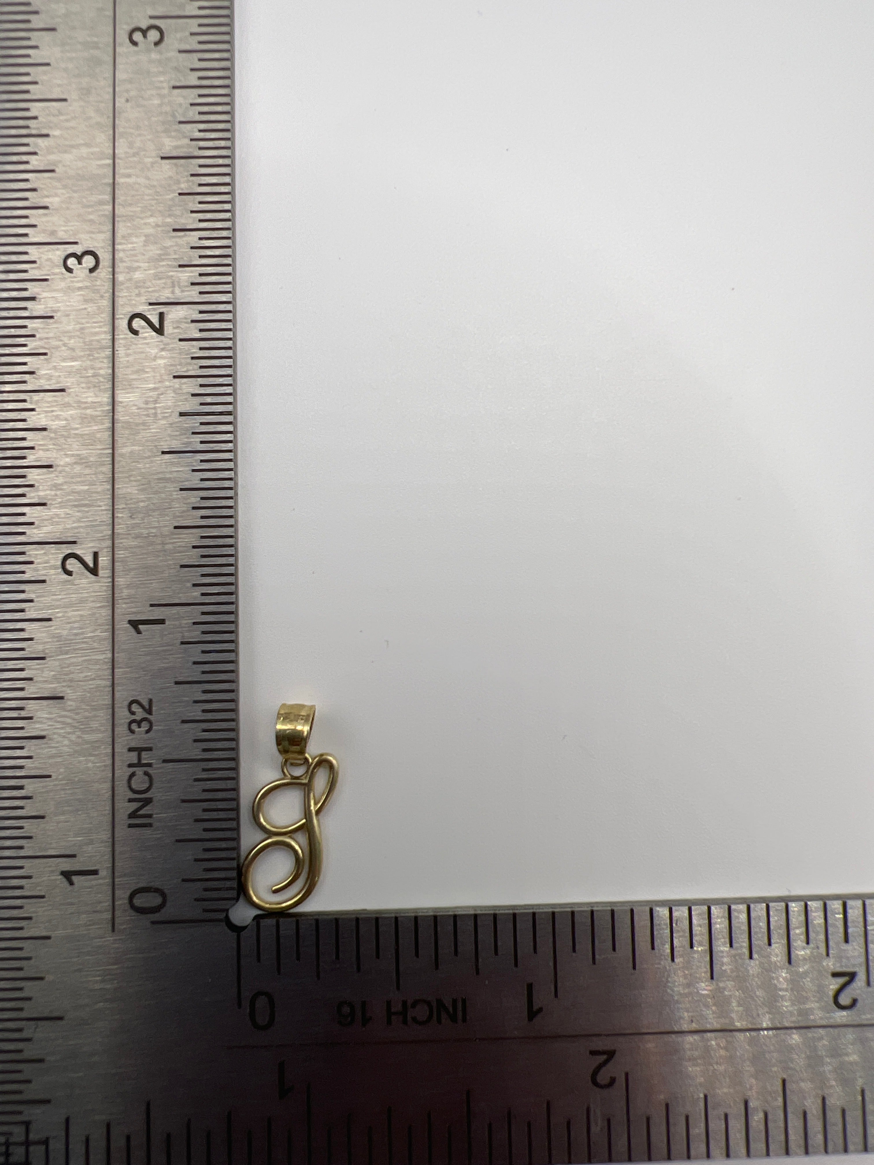 10K Yellow Gold Initial J Pendant – Personalized Letter Necklace Charm