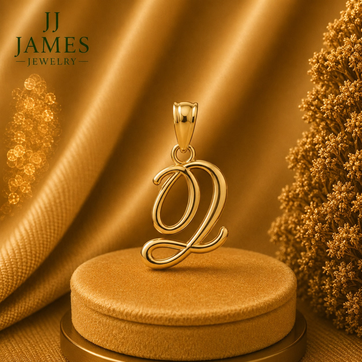 10K Yellow Gold Initial D Pendant – Personalized Letter Necklace Charm