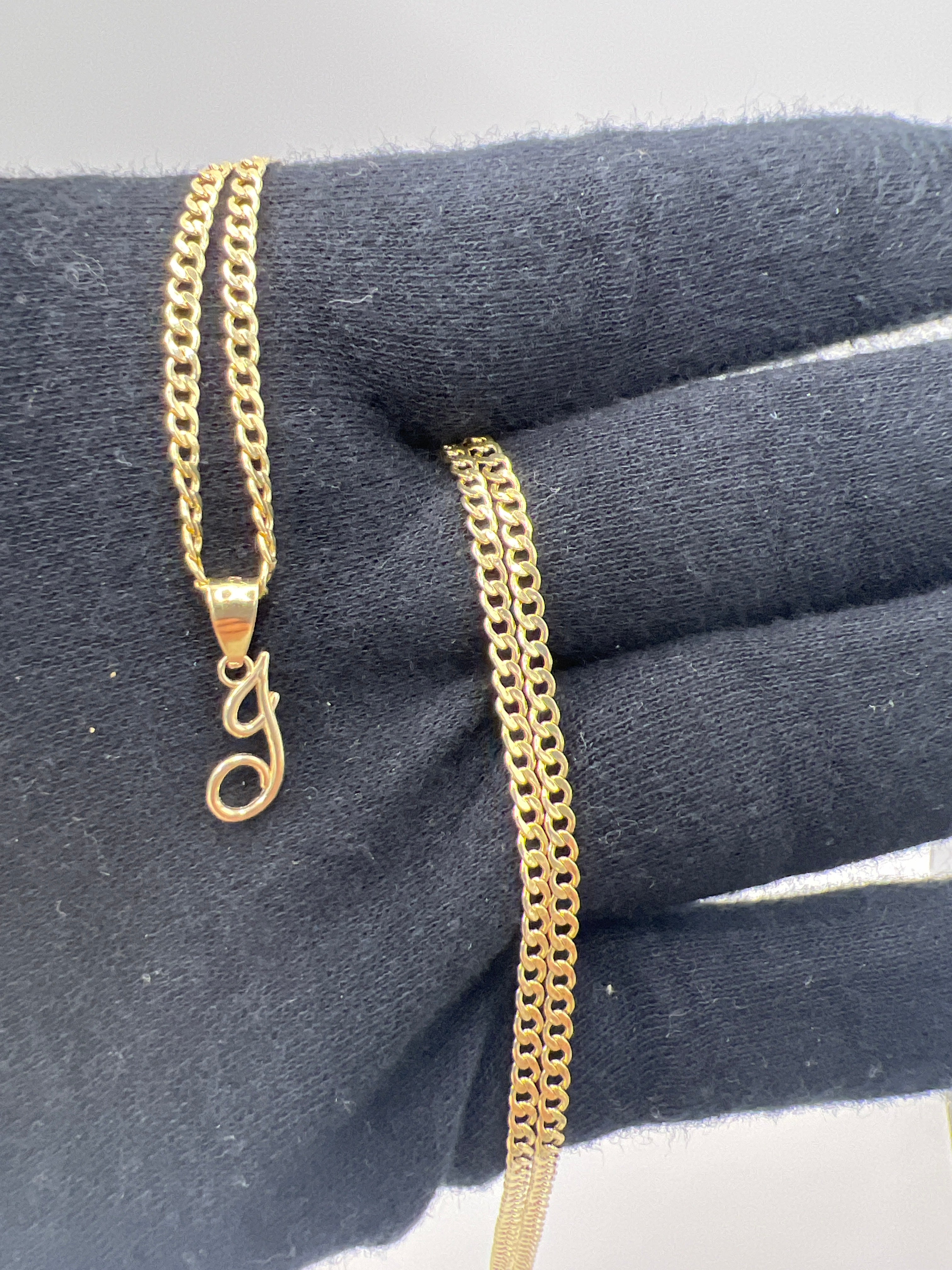 10K Yellow Gold Initial J Pendant – Personalized Letter Necklace Charm