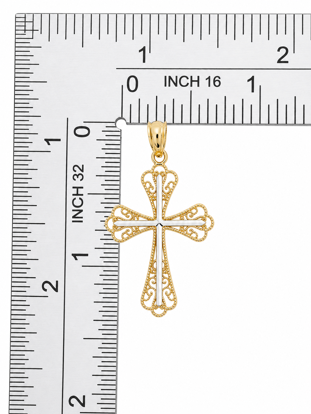 10K Yellow Gold Cross Pendant – Classic Religious Faith Necklace Charm