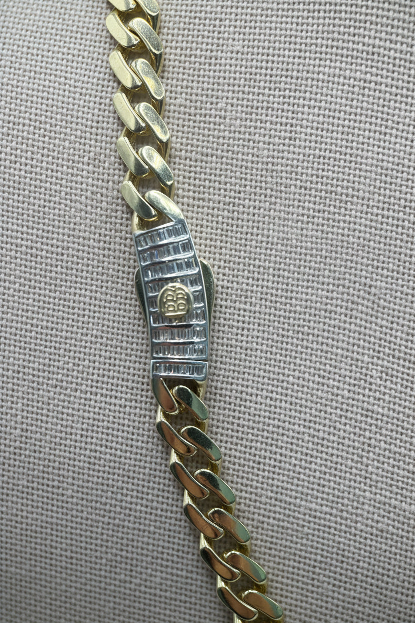 10K Yellow Gold Monaco/Italo Chain 22” – 7mm Classic Twisted Necklace Jewelry
