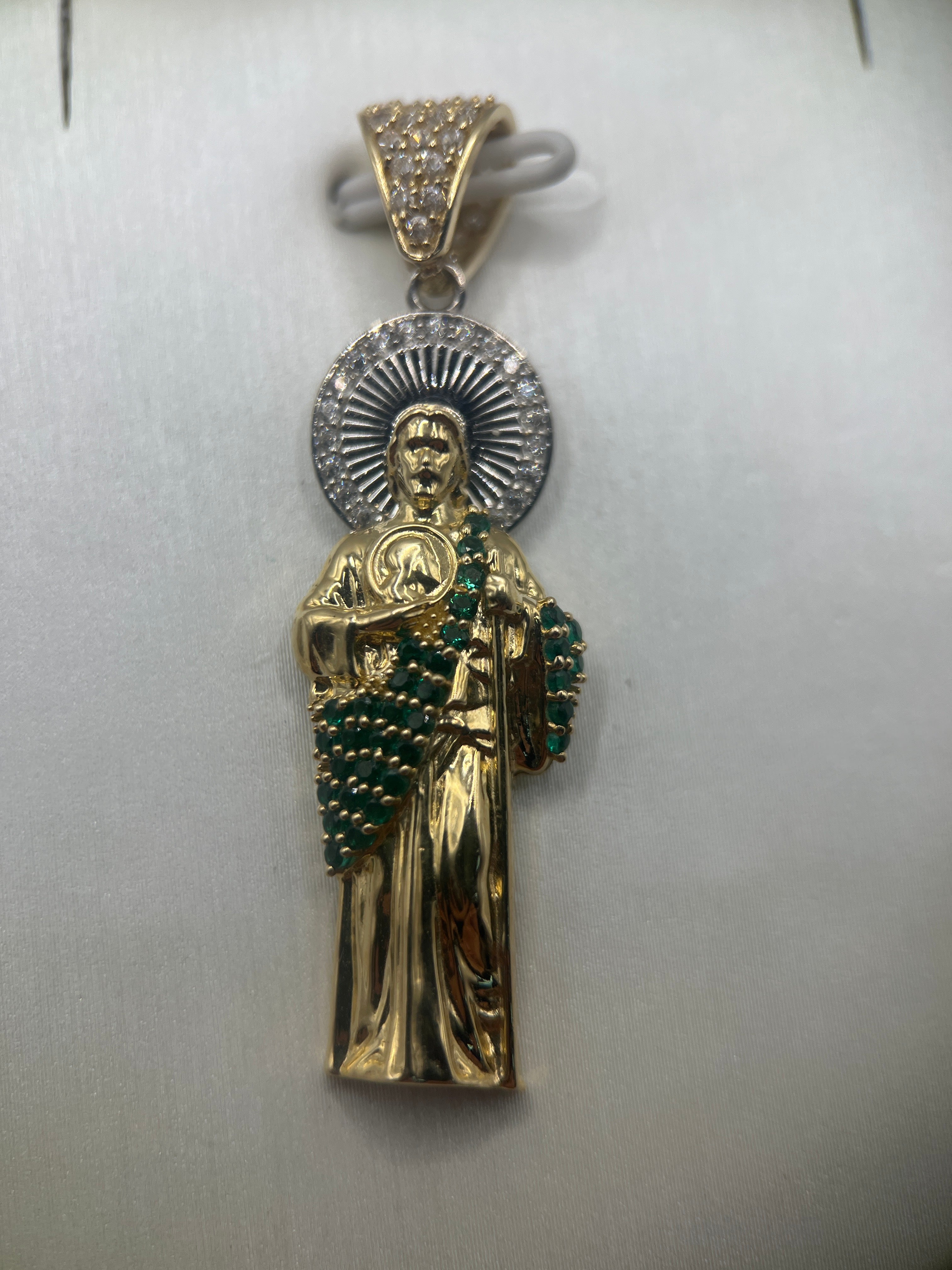 10K Yellow Gold St. Jude Pendant – Religious Medallion Jewellery