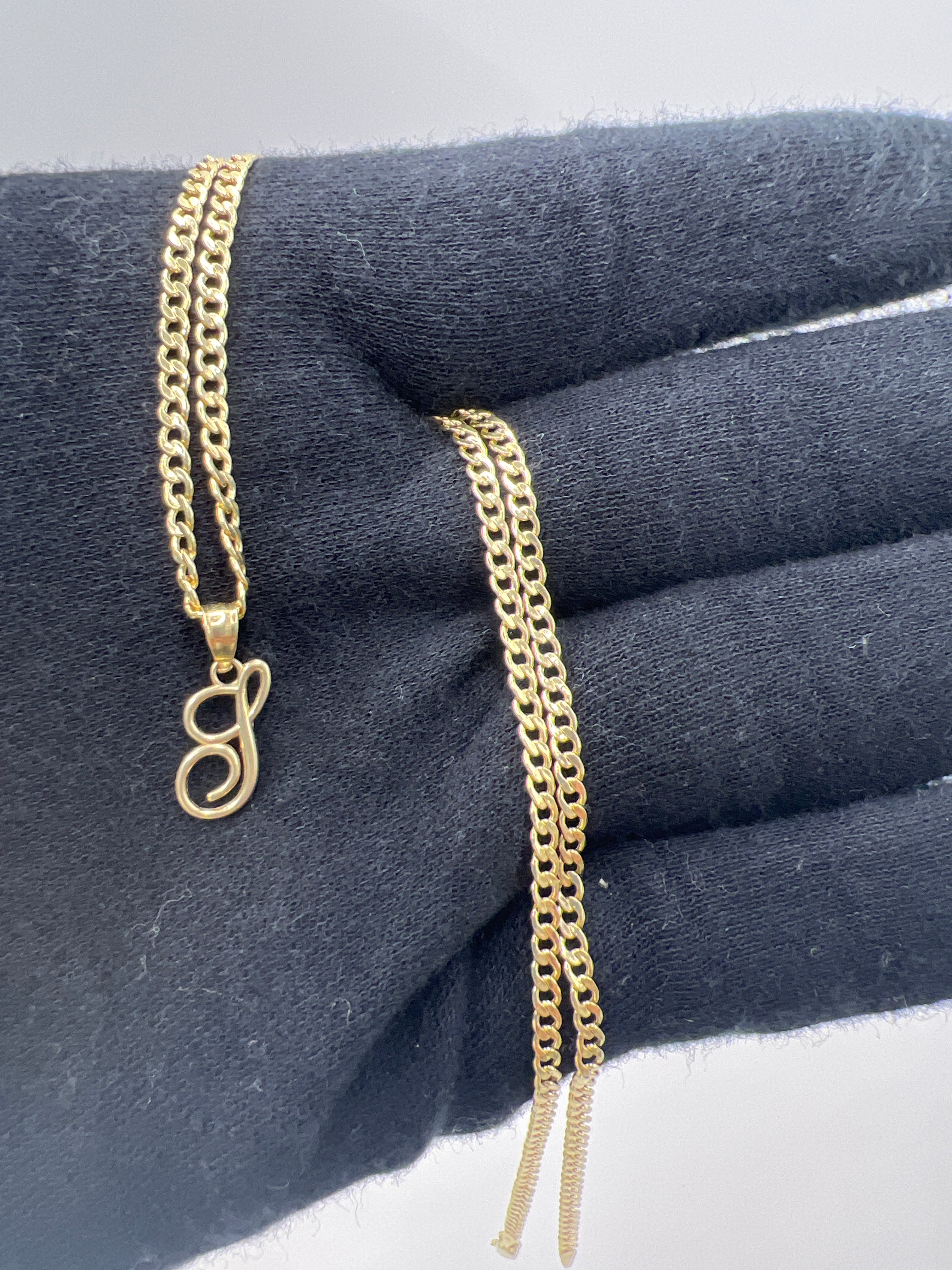 10K Yellow Gold Initial J Pendant – Personalized Letter Necklace Charm