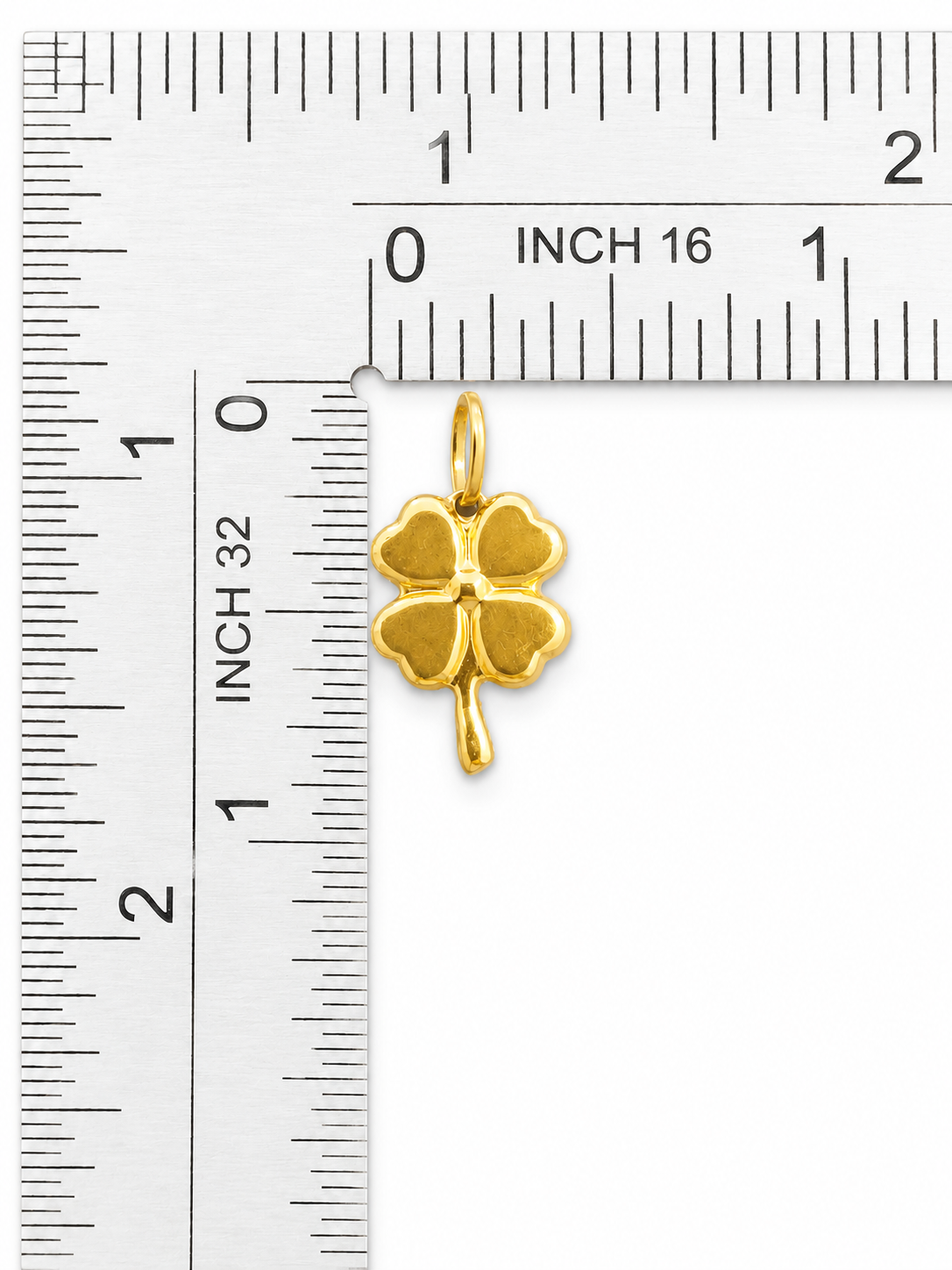 10K Yellow Gold Three-Leaf Clover Pendant – Polished Lucky Charm