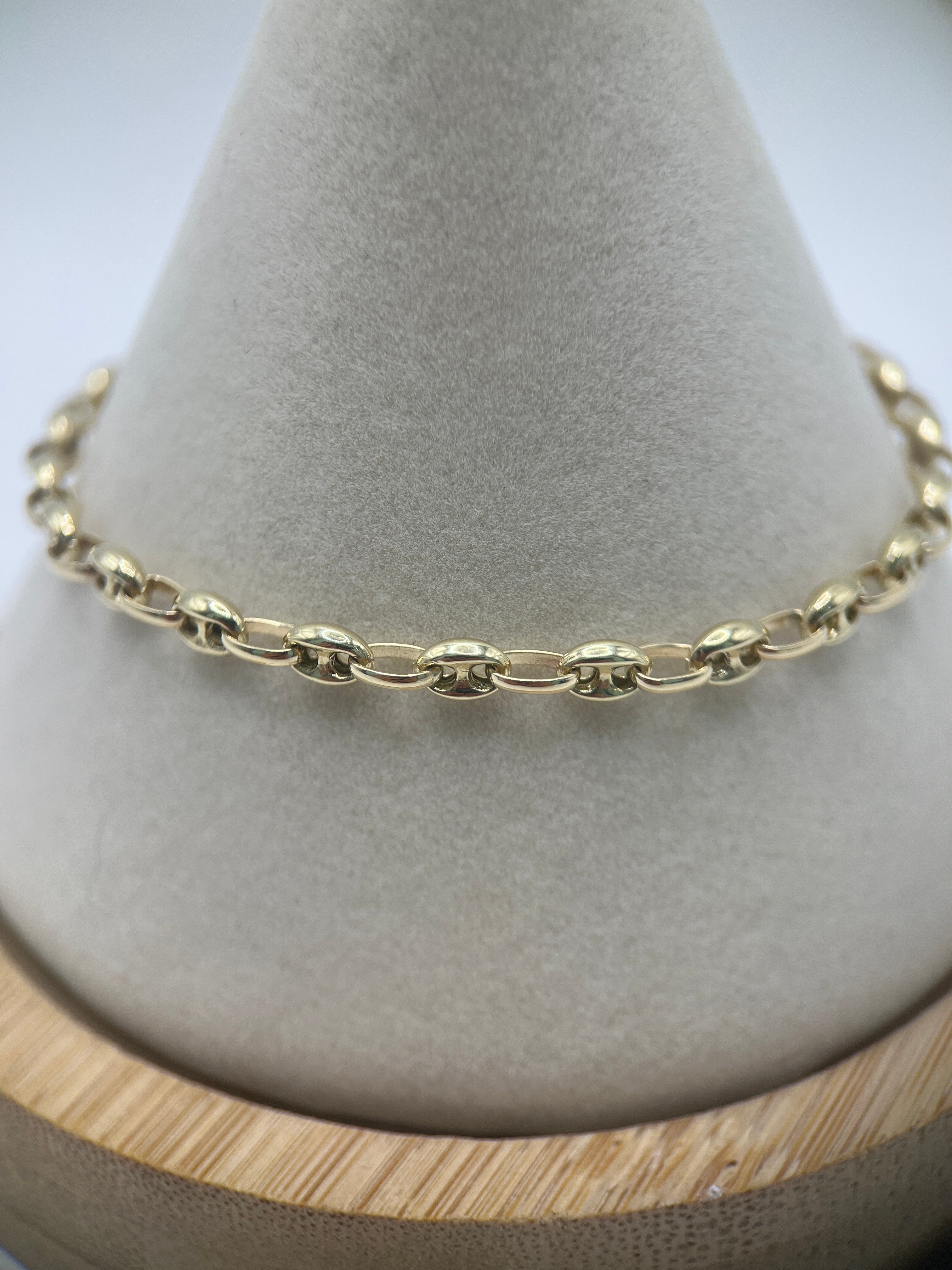 10K Yellow Gold GG Bracelet 7.5" – 4mm Classic Link Bracelet