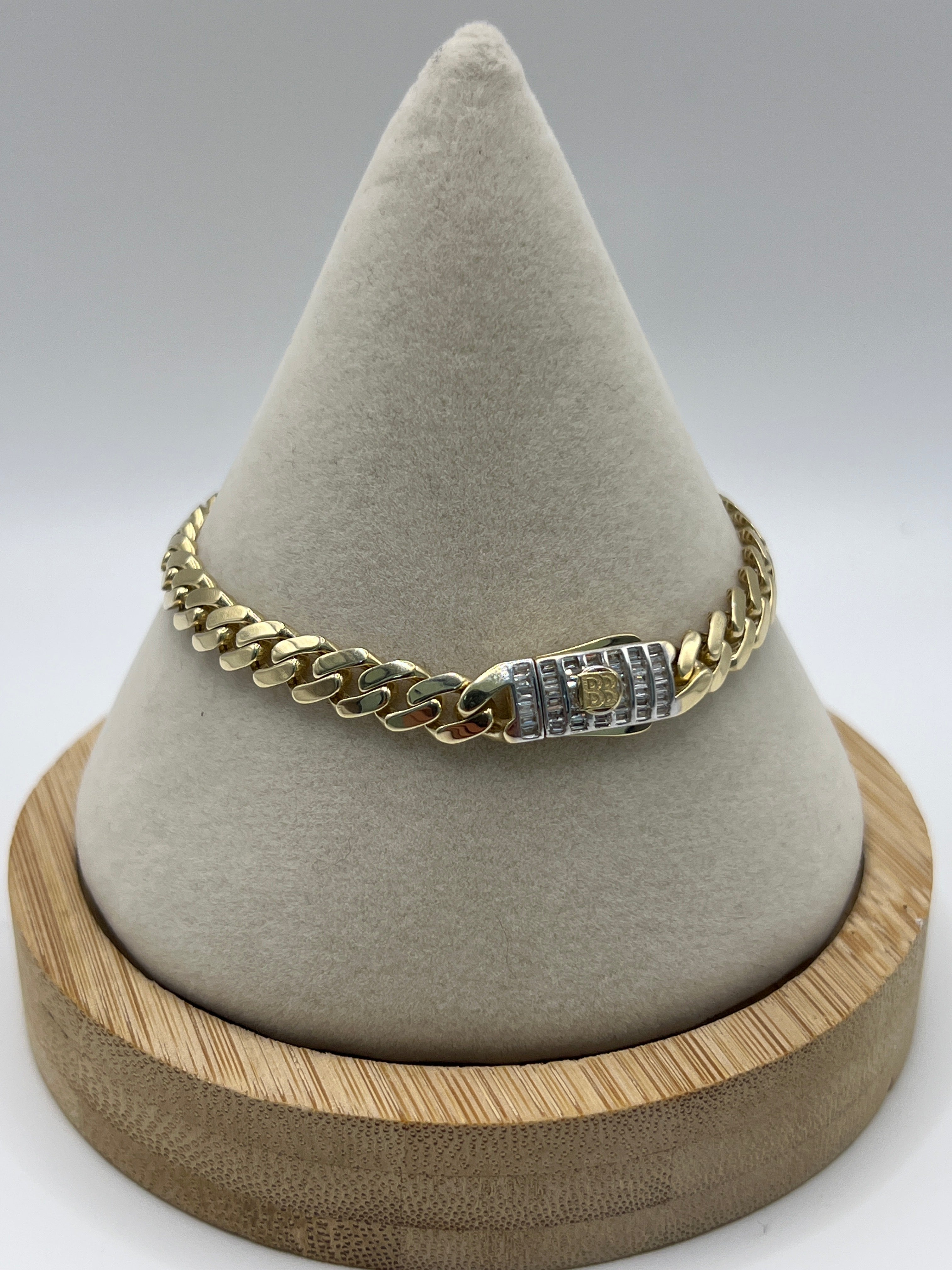 10K Yellow Gold Monaco/Italo Chain 7” – 6mm Classic Twisted Necklace Jewelry