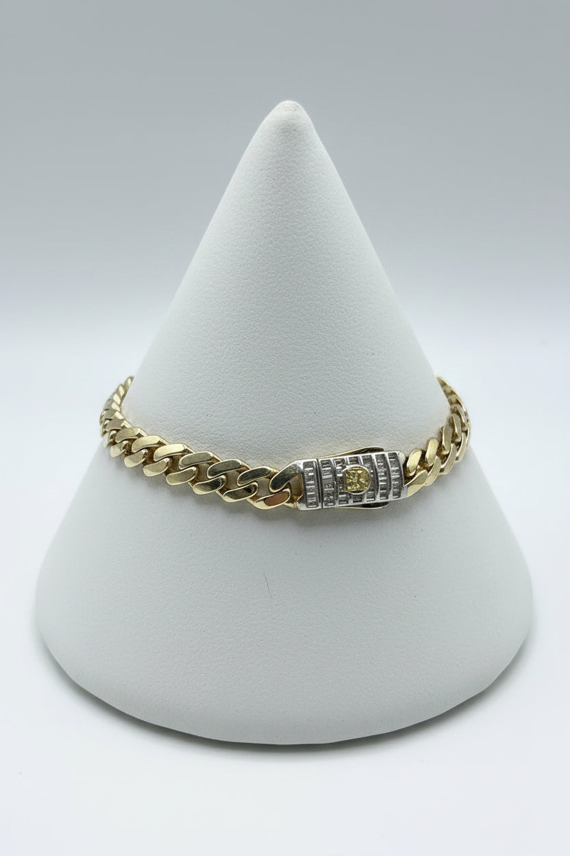 10K Yellow Gold Monaco/Italo bracelet 7” – 6mm Classic Twisted bracelet Jewelry
