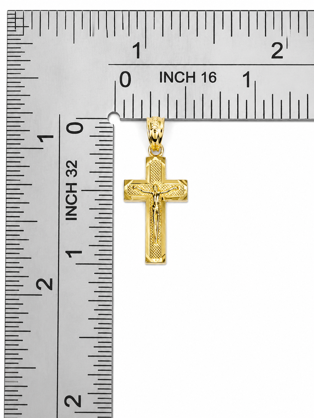 10K Yellow Gold Cross Pendant – Classic Religious Gold Necklace Charm