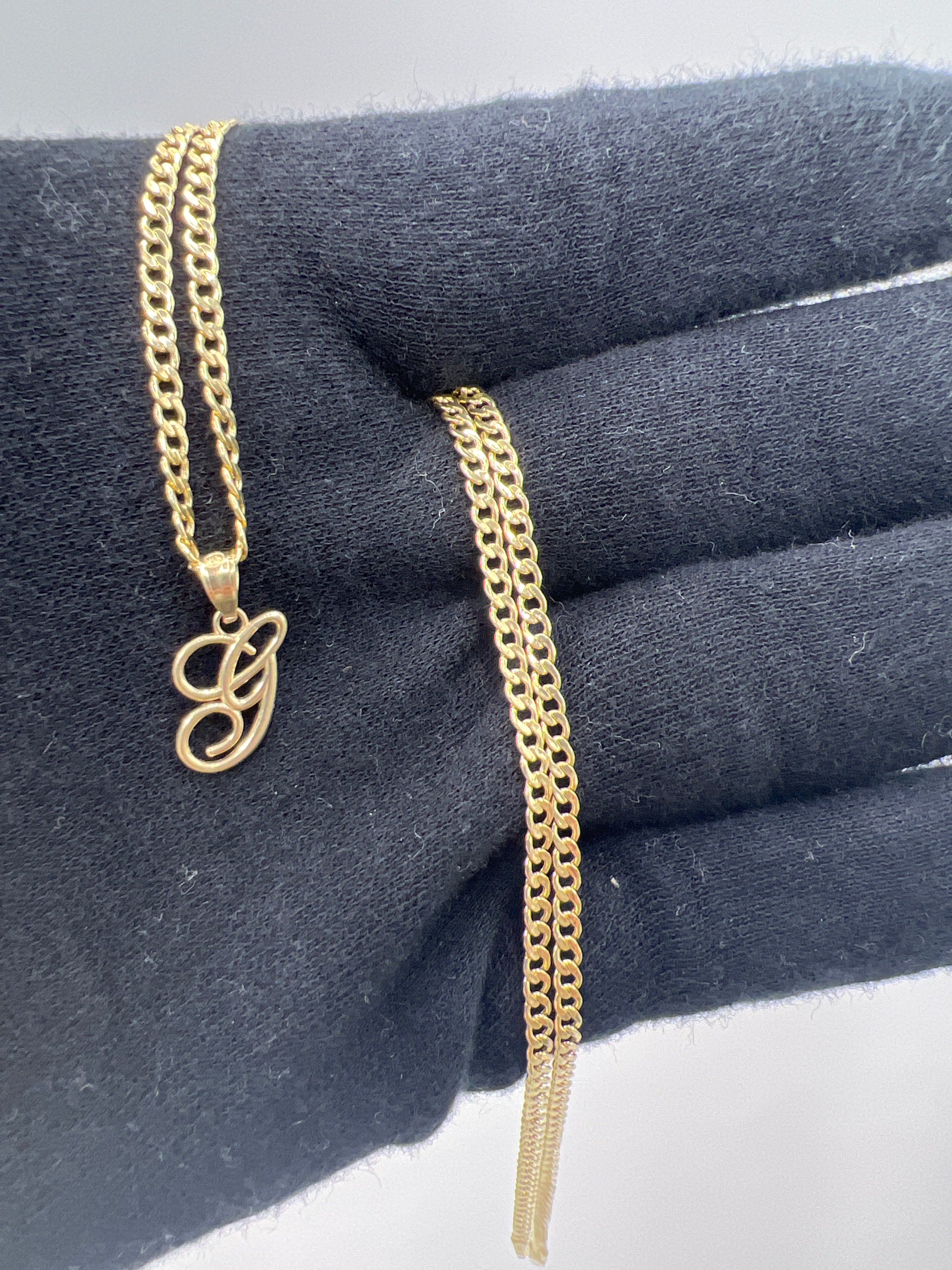 10K Yellow Gold Initial G Pendant – Personalized Letter Necklace Charm