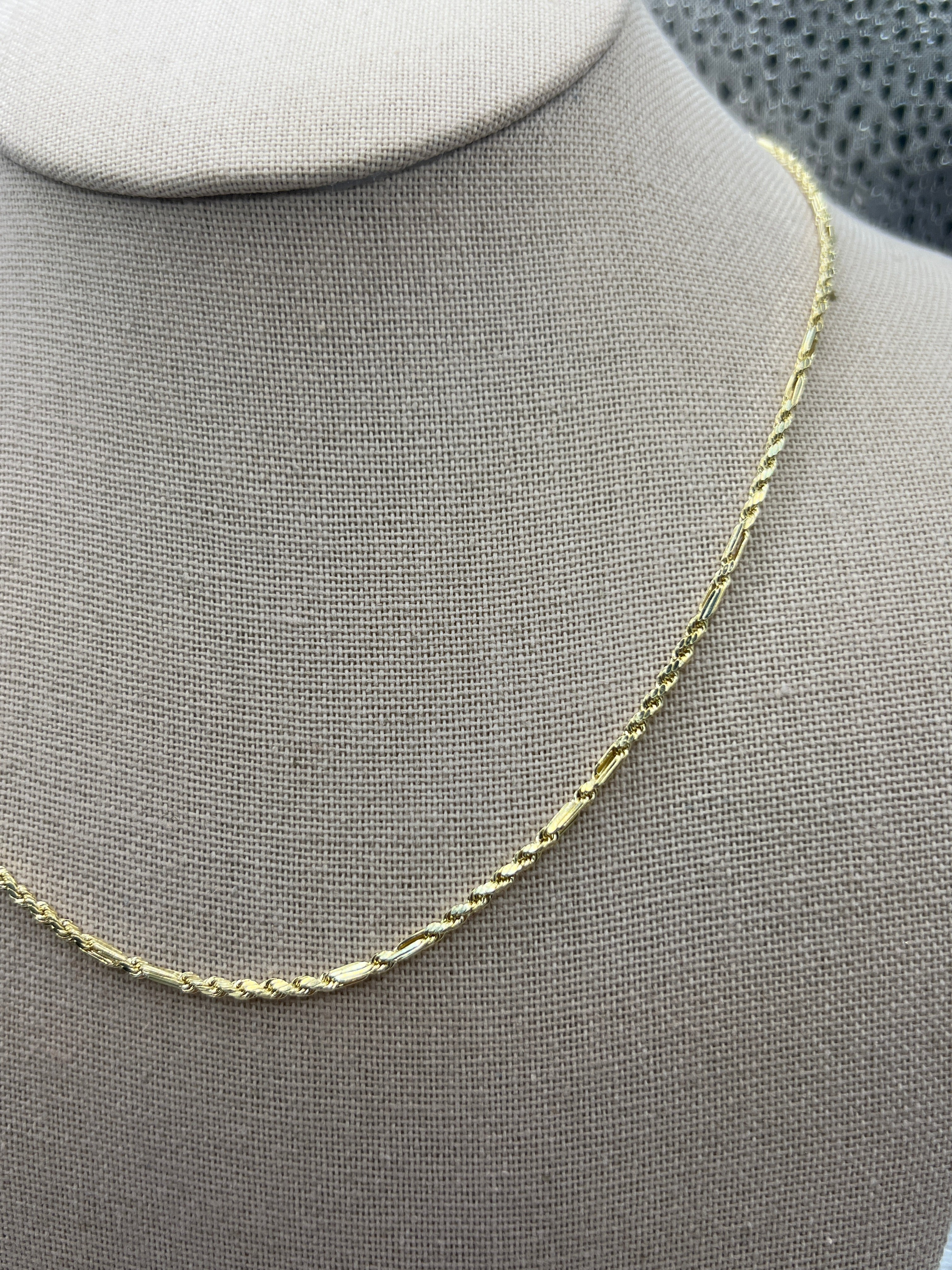 10K Yellow Gold Milano Chain 18" – 2mm Elegant Link Necklace