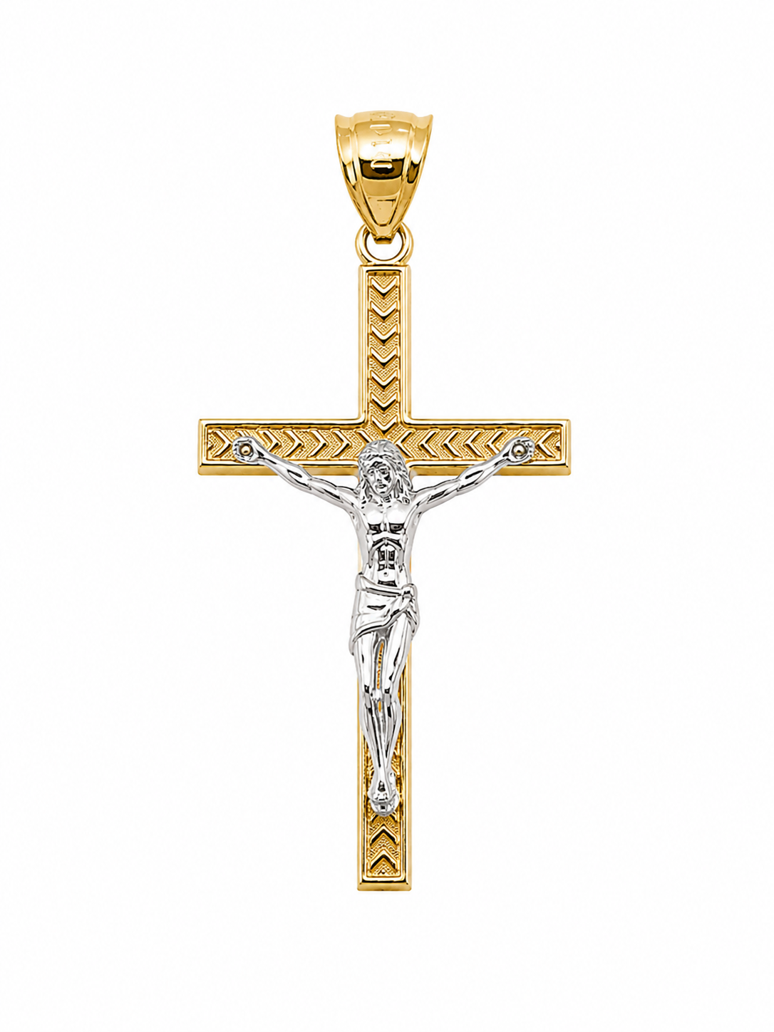 10K Yellow Gold Cross Pendant – Classic Faith Religious Necklace Charm