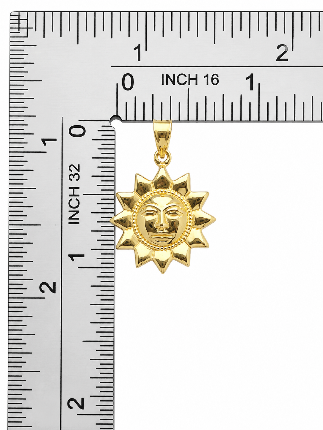 10K Yellow Gold Sun Pendant