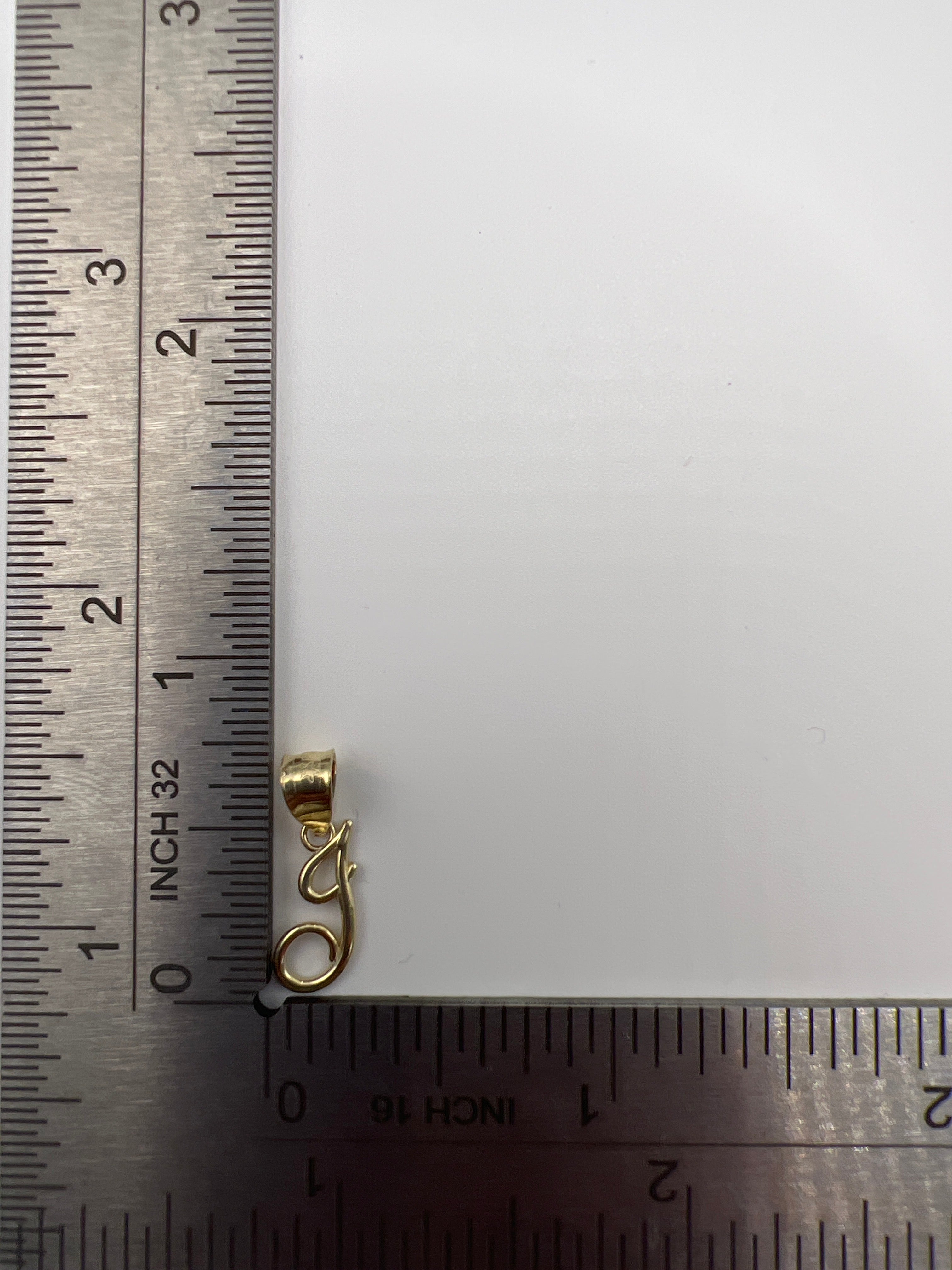 10K Yellow Gold Initial J Pendant – Personalized Letter Necklace Charm