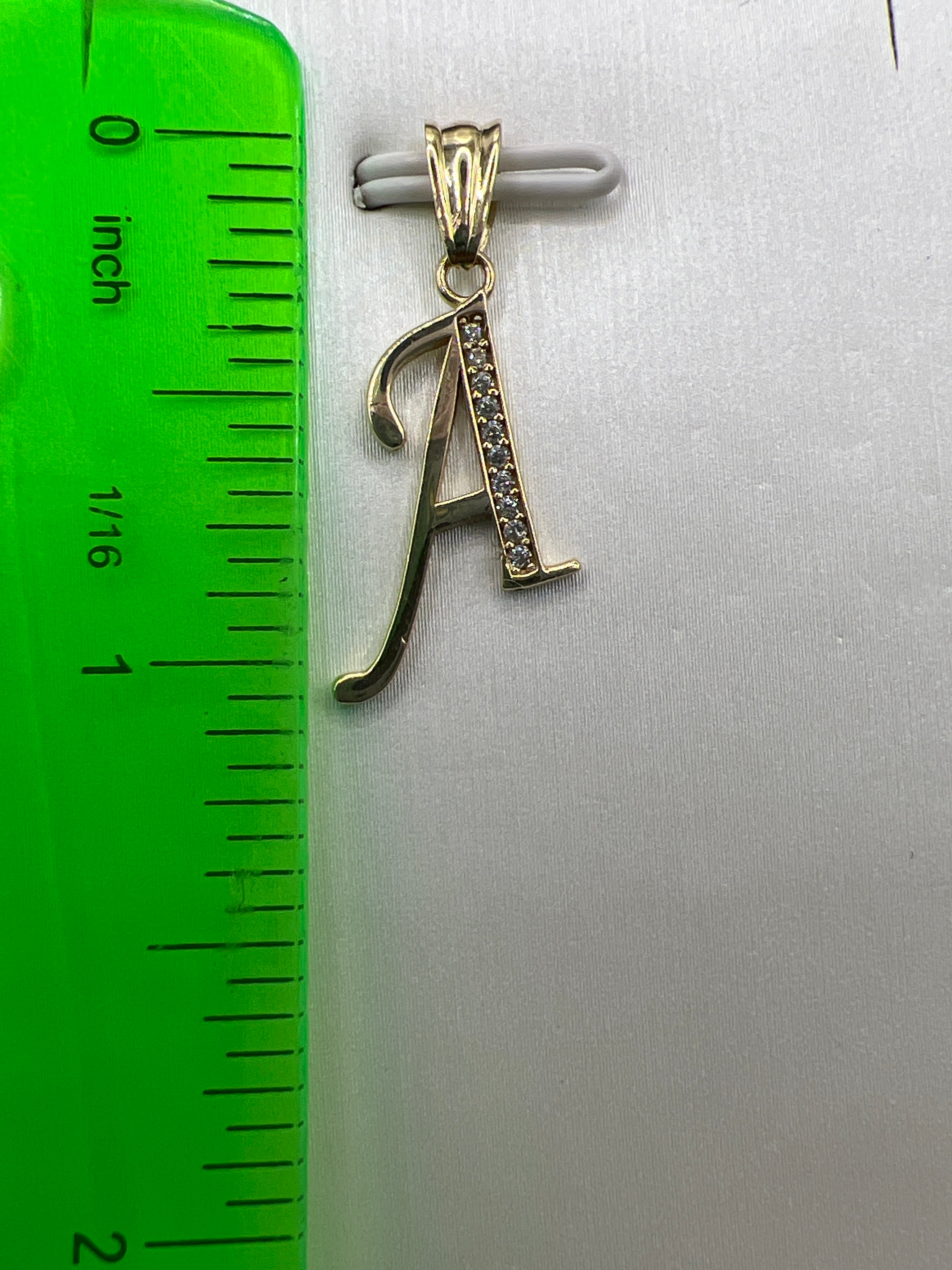10K Yellow Gold Initial A Pendant – Personalized Letter Necklace Charm